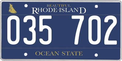 RI license plate 035702