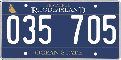 RI license plate 035705