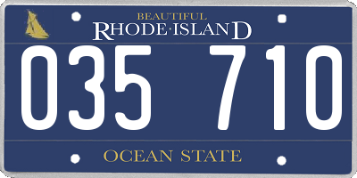 RI license plate 035710