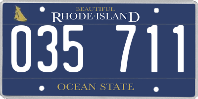 RI license plate 035711
