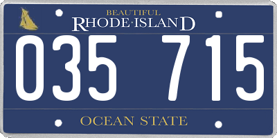 RI license plate 035715