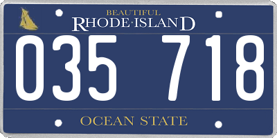 RI license plate 035718