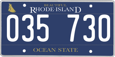 RI license plate 035730