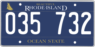RI license plate 035732