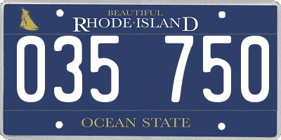 RI license plate 035750