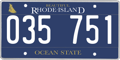 RI license plate 035751