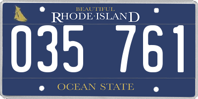 RI license plate 035761