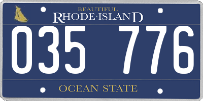 RI license plate 035776