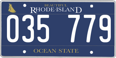 RI license plate 035779