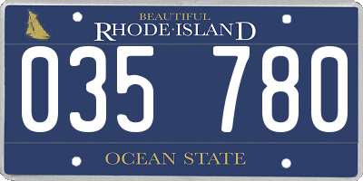 RI license plate 035780