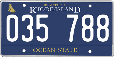 RI license plate 035788