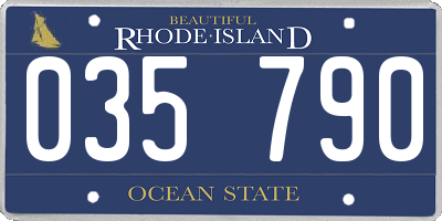 RI license plate 035790