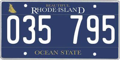 RI license plate 035795