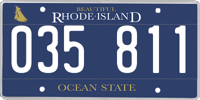 RI license plate 035811