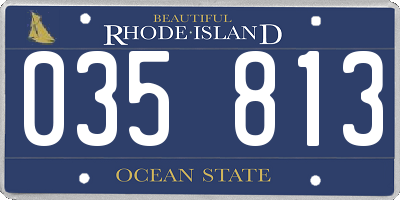 RI license plate 035813