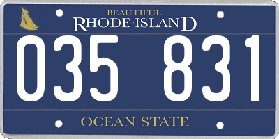 RI license plate 035831