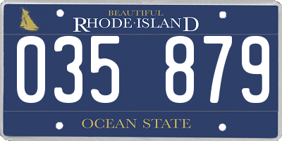 RI license plate 035879
