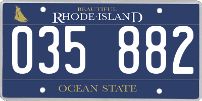 RI license plate 035882