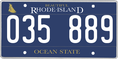 RI license plate 035889