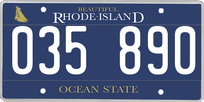 RI license plate 035890