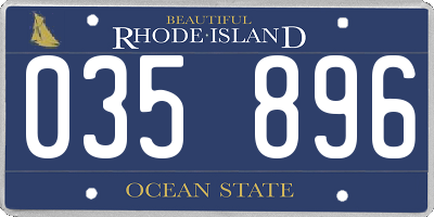 RI license plate 035896