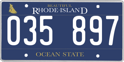 RI license plate 035897