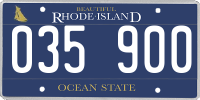 RI license plate 035900