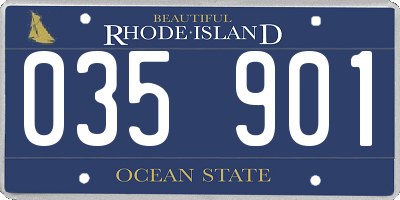 RI license plate 035901