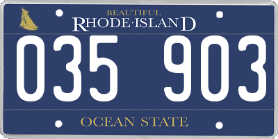 RI license plate 035903