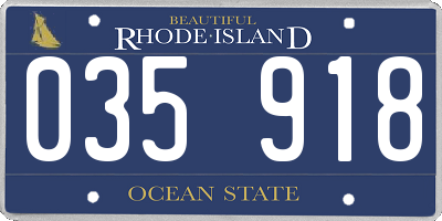 RI license plate 035918