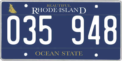 RI license plate 035948