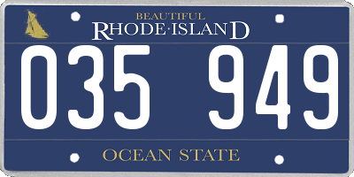 RI license plate 035949