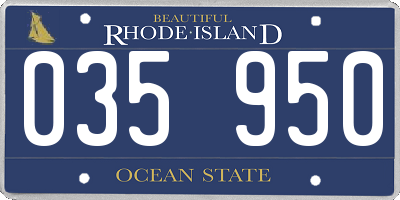 RI license plate 035950