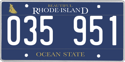 RI license plate 035951