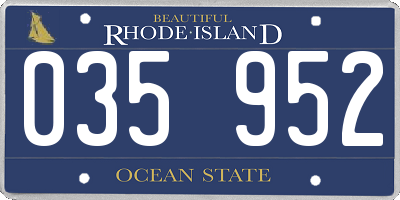 RI license plate 035952