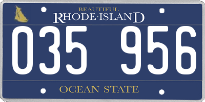 RI license plate 035956