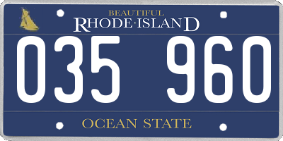 RI license plate 035960