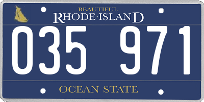 RI license plate 035971