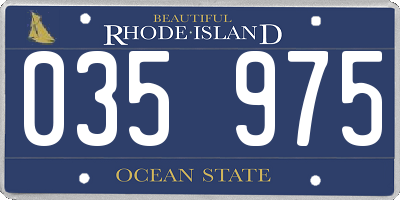 RI license plate 035975