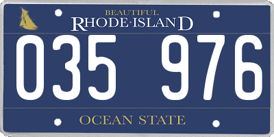 RI license plate 035976