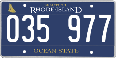 RI license plate 035977