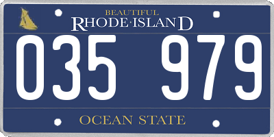 RI license plate 035979