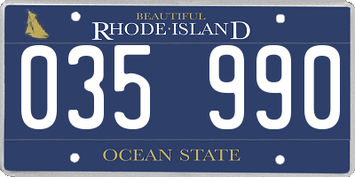 RI license plate 035990