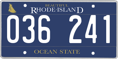 RI license plate 036241