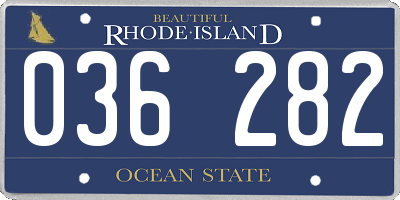RI license plate 036282