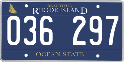 RI license plate 036297