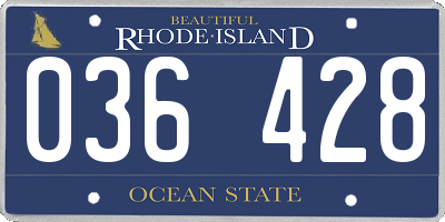 RI license plate 036428