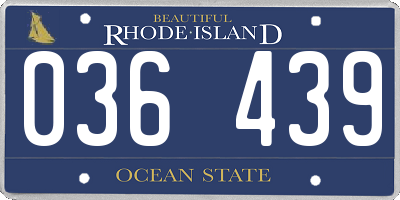 RI license plate 036439