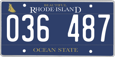 RI license plate 036487