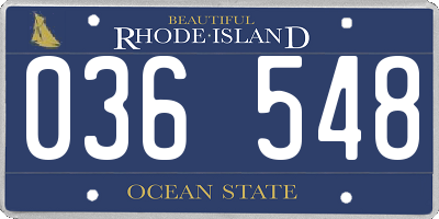 RI license plate 036548
